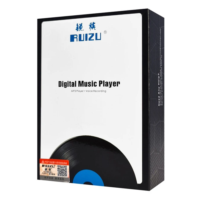 RUIZU MP3 player D50 με οθόνη 18 16GB Bluetooth ελληνικό μενού μαύρο