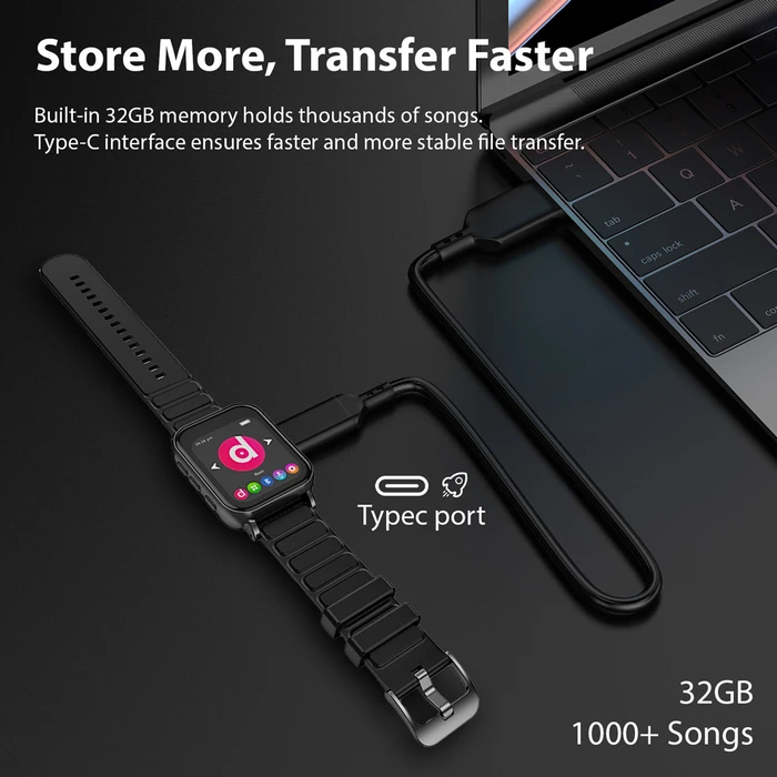 RUIZU MP3 Player M8 32GB Bluetooth Μαύρο