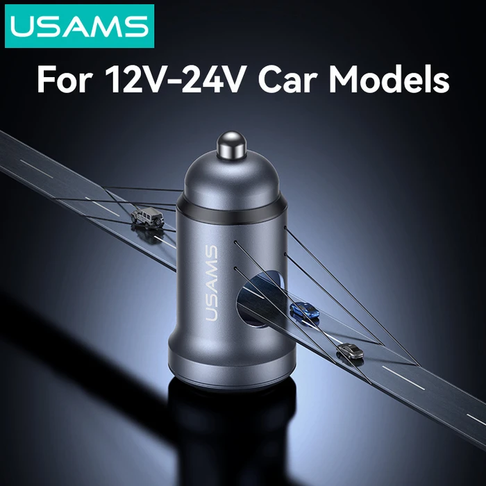 USAMS Car Charger CC321 USB C 30W Grey