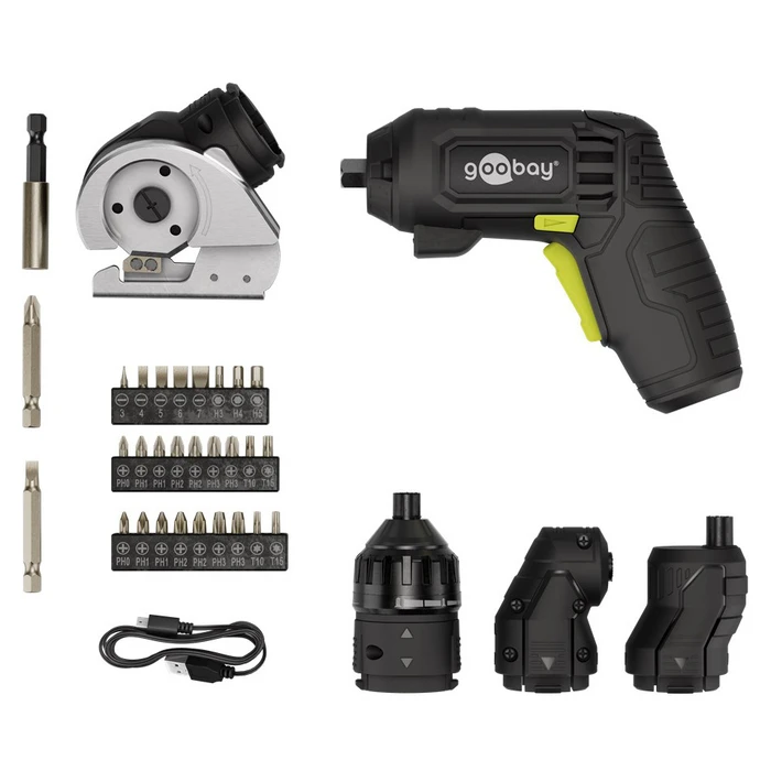 GOOBAY Κατσαβίδι μπαταρίας 4 σε 1 με μύτες και εξαρτήματα 77817