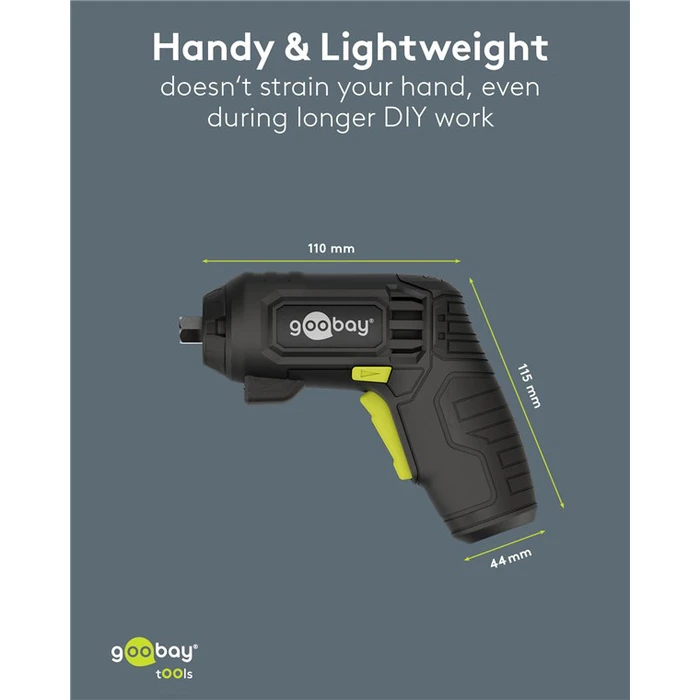 GOOBAY Κατσαβίδι μπαταρίας 4 σε 1 με μύτες και εξαρτήματα 77817