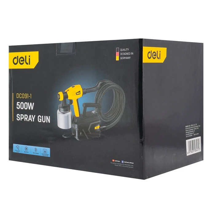 DELI ηλεκτρικό πιστόλι βαφής DC091-1 800ml 500W