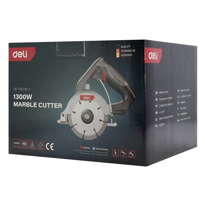 DELI Δισκοπρίονο Ρεύματος για Κοπή Μαρμάρου DE YS110 1E