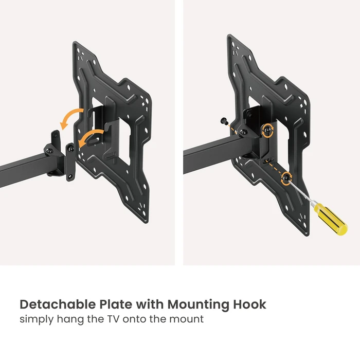 POWERTECH TV Wall Mount PT-1556 23-43 inches up to 30kg full motion