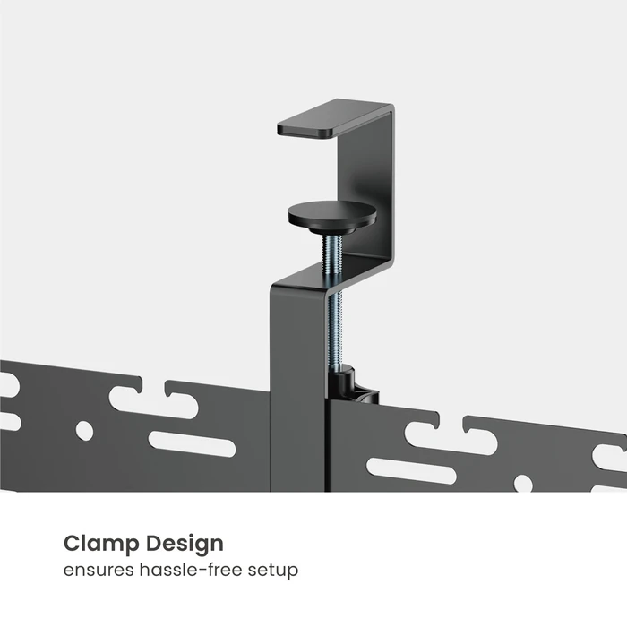 BRATECK cable management γραφείου CC11-20-1 μεταλλικό μαύρο