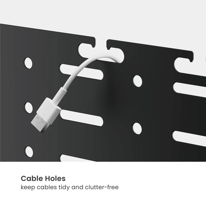 BRATECK cable management γραφείου CC11-20-2 μεταλλικό μαύρο