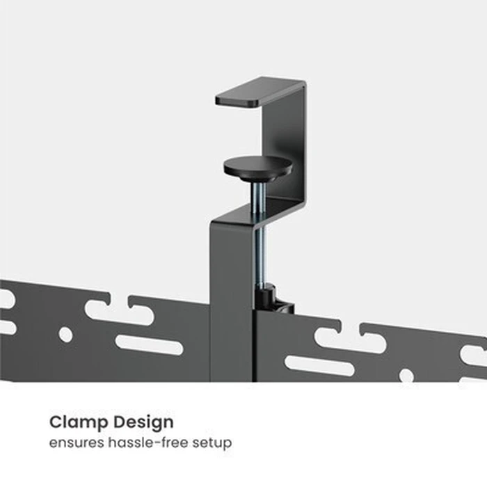 BRATECK cable management γραφείου CC11-20-1 μεταλλικό μαύρο