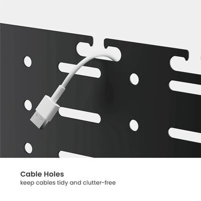 BRATECK cable management γραφείου CC11-20-2 μεταλλικό μαύρο