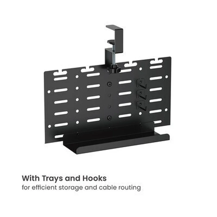 BRATECK cable management γραφείου CC11-20-1 μεταλλικό μαύρο