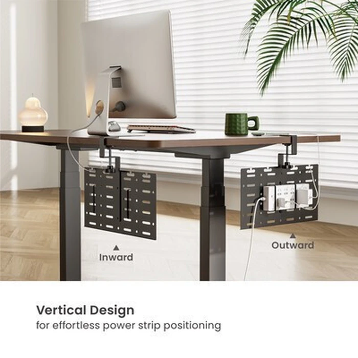 BRATECK cable management γραφείου CC11-20-1 μεταλλικό μαύρο