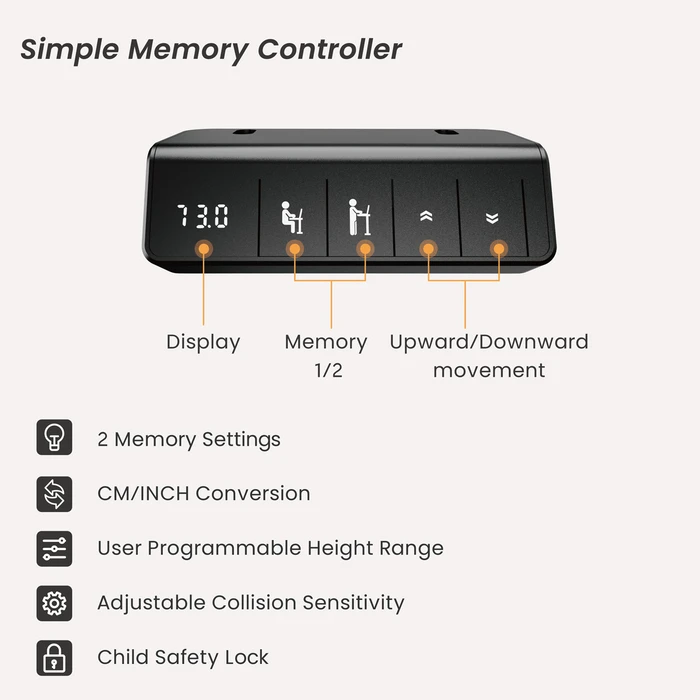 BRATECK σκελετός ηλεκτρικού γραφείου S22-22D μαύρο