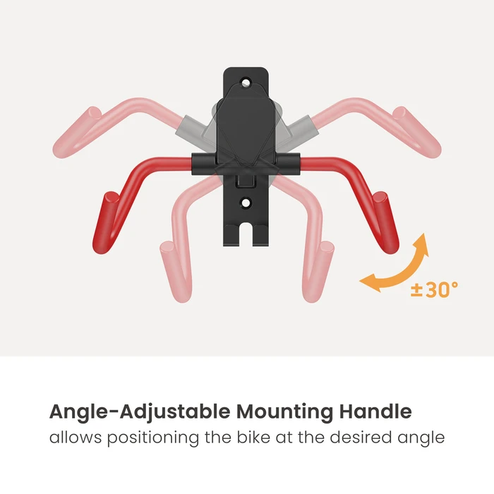 BRATECK Επιτοίχια Βάση Ποδηλάτου LBM13-01 έως 30kg Μαύρη