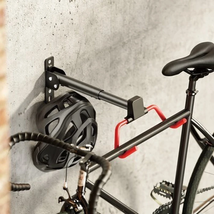 BRATECK Επιτοίχια Βάση Ποδηλάτου LBM13-01 έως 30kg Μαύρη