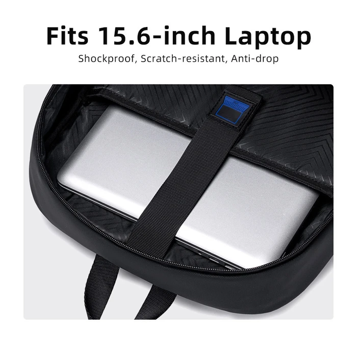 Backpack GOLDEN WOLF GB00705 with 15.6 inch laptop compartment 17L Black