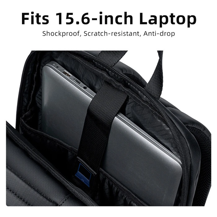 GOLDEN WOLF Backpack GB00731 with 15.6 inch Laptop Compartment 17L Black