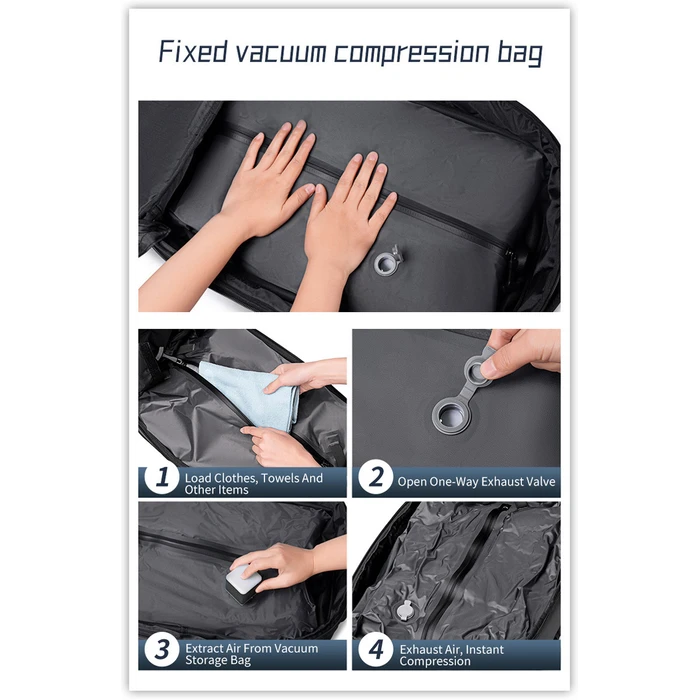 ARCTIC HUNTER Backpack B00866 with 15.6 inch Laptop Compartment 35.5L 49.5L Black