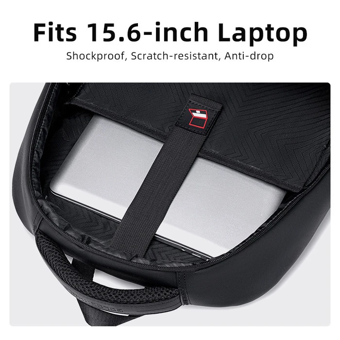 GOLDEN WOLF Backpack GB00707 with 15.6 inch Laptop Compartment 21L Black