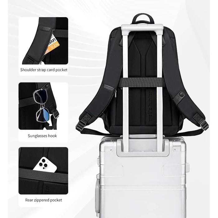 ARCTIC HUNTER Τσάντα Πλάτης B00808 με Θήκη Laptop 15.6 19.5L Μαύρη