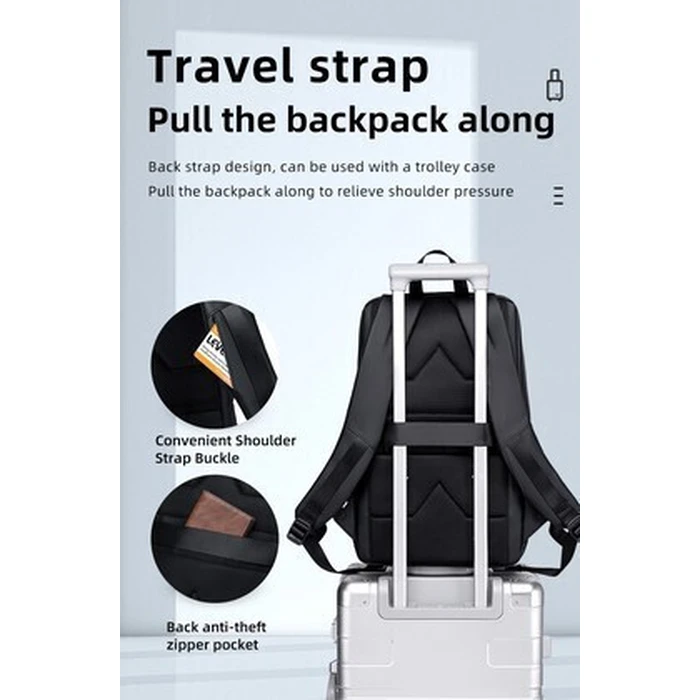 GOLDEN WOLF Backpack GB00731 with 15.6 inch Laptop Compartment 17L Black