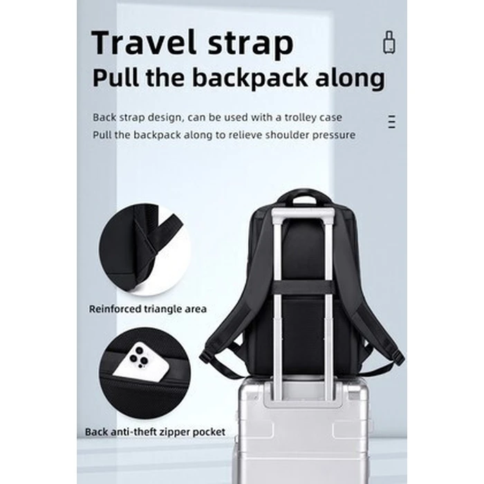 GOLDEN WOLF Backpack GB00707 with 15.6 inch Laptop Compartment 21L Black