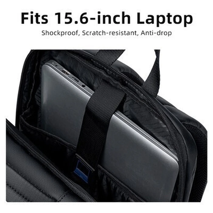 GOLDEN WOLF Backpack GB00731 with 15.6 inch Laptop Compartment 17L Black