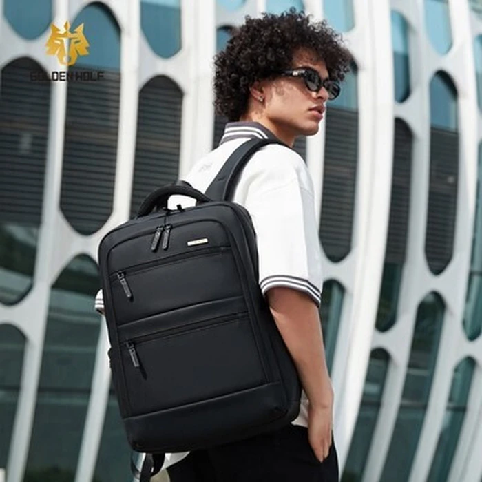 GOLDEN WOLF Backpack GB00707 with 15.6 inch Laptop Compartment 21L Black