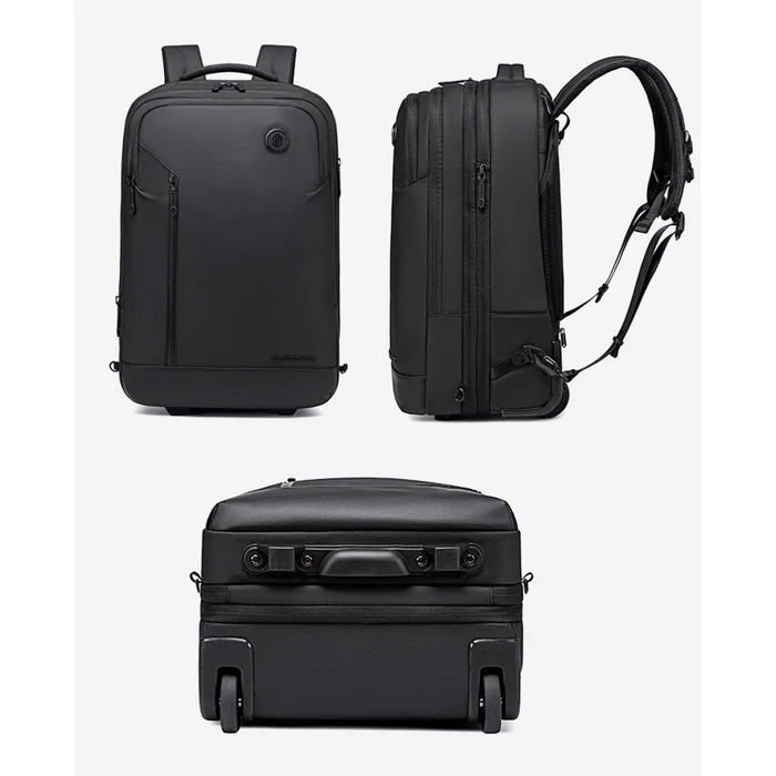 ARCTIC HUNTER Τσάντα Ταξιδίου Τρόχιλη με Θήκη Laptop 15.6 42L 54L Μαύρη