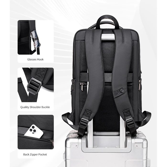 ARCTIC HUNTER Backpack B00872 with 15.6 inch Laptop Compartment Grey