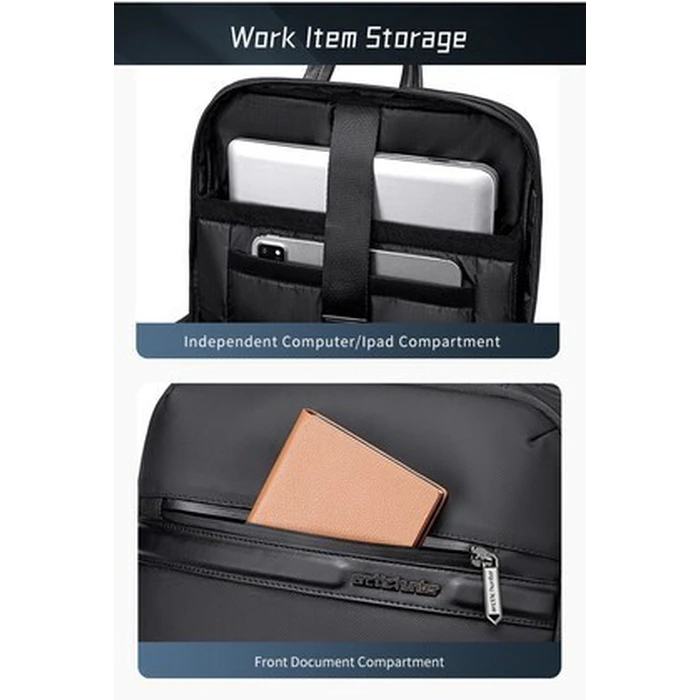 ARCTIC HUNTER Backpack B00872 with 15.6 inch Laptop Compartment Grey