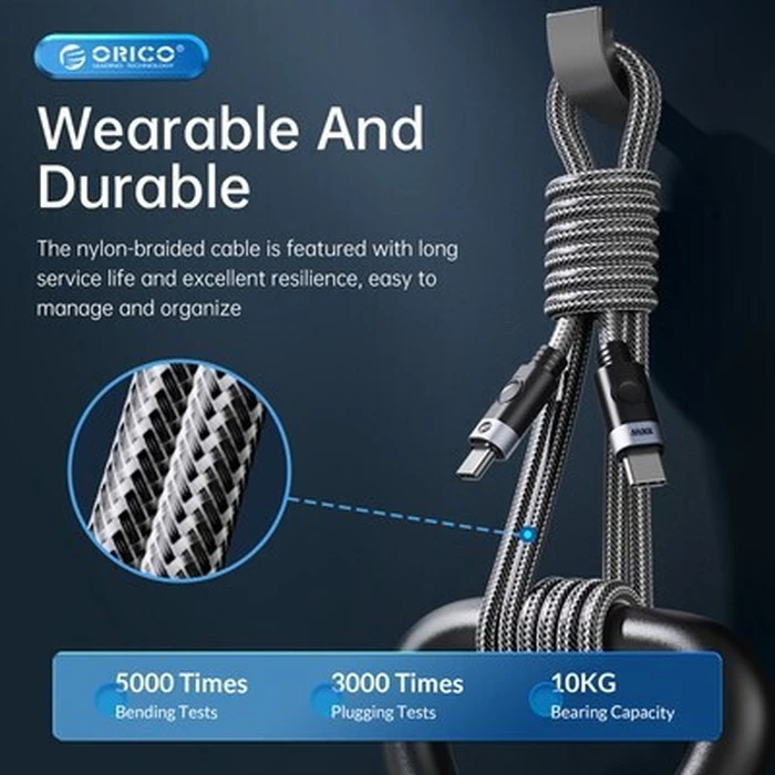 ORICO USB-C Cable C2CZ 100W 480Mbps 1m Black