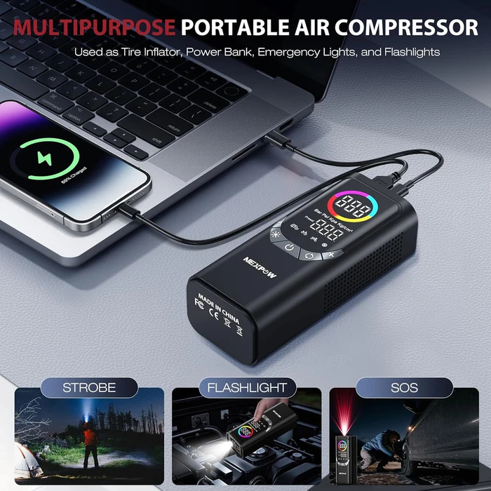 AVAPOW Συμπιεστής Αέρος Αυτοκινήτου NP17 6000mAh 150PSI