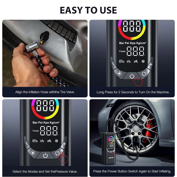 AVAPOW Συμπιεστής Αέρος Αυτοκινήτου NP17 6000mAh 150PSI