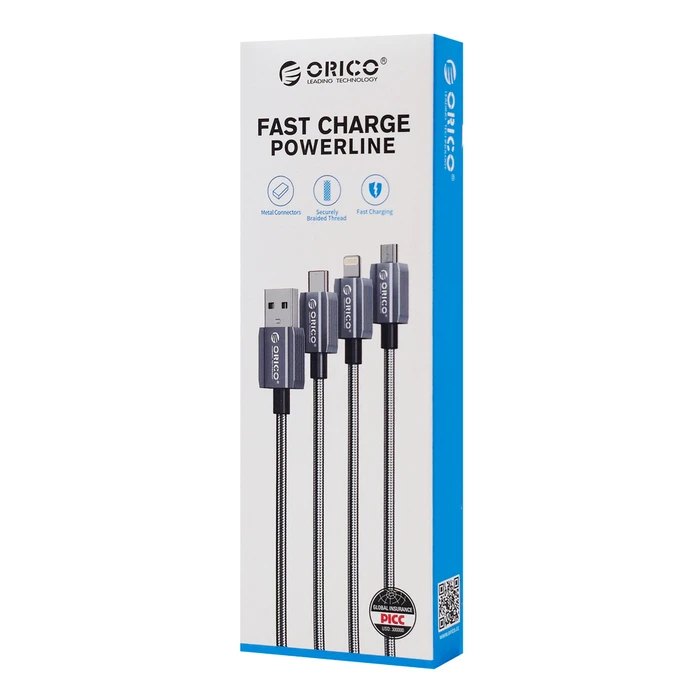 ORICO Καλώδιο Lightning σε USB-C GQA29 29W 480Mbps 1m Μαύρο