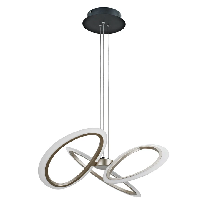 POWERTECH LED φωτιστικό οροφής HLL-0205 40W 4000K οπάλ χρυσό μαύρο