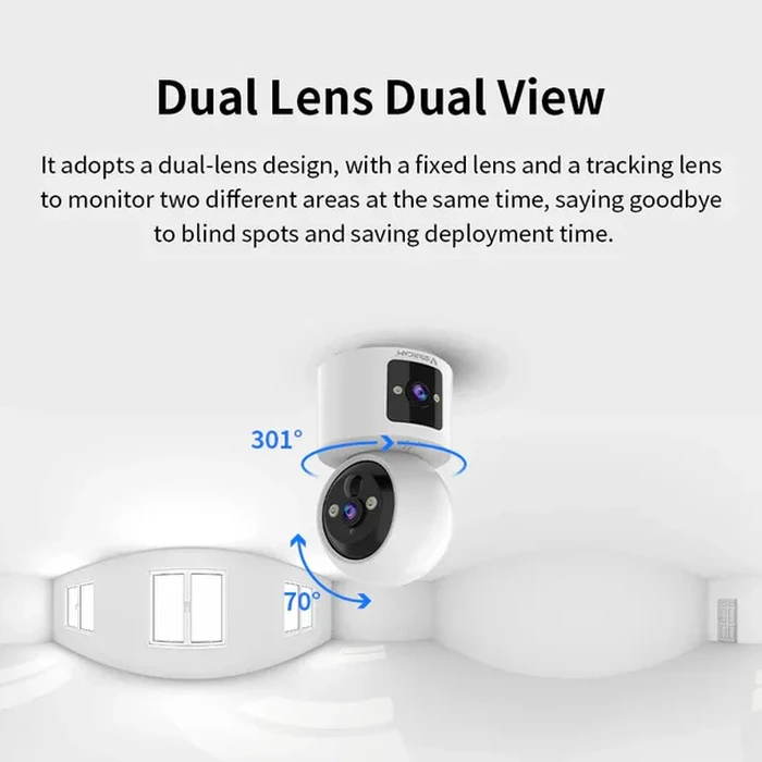 VSTARCAM Smart Camera CB90DR 2MP Dual Lens WiFi PTZ SD 5200mAh
