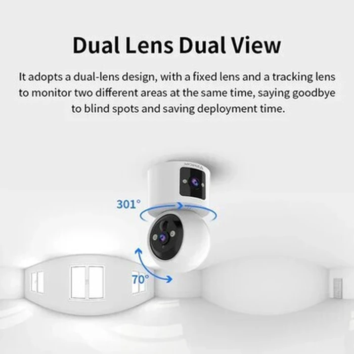 VSTARCAM Smart Camera CB90DR 2MP Dual Lens WiFi PTZ SD 5200mAh