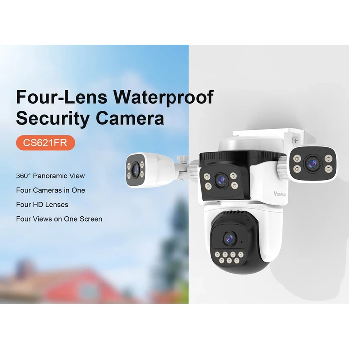 VSTARCAM Smart Camera CS621FR Four Lens 2MP WiFi PTZ IP66