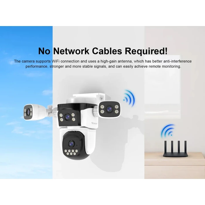 VSTARCAM Smart Camera CS621FR Four Lens 2MP WiFi PTZ IP66