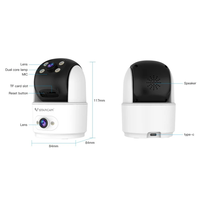 VSTARCAM Smart Κάμερα C996DR Dual Lens WiFi PTZ SD