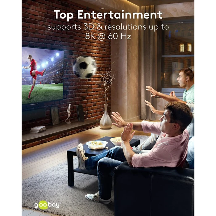 GOOBAY HDMI switch 77791 2 σε 1 8K 60Hz γκρι