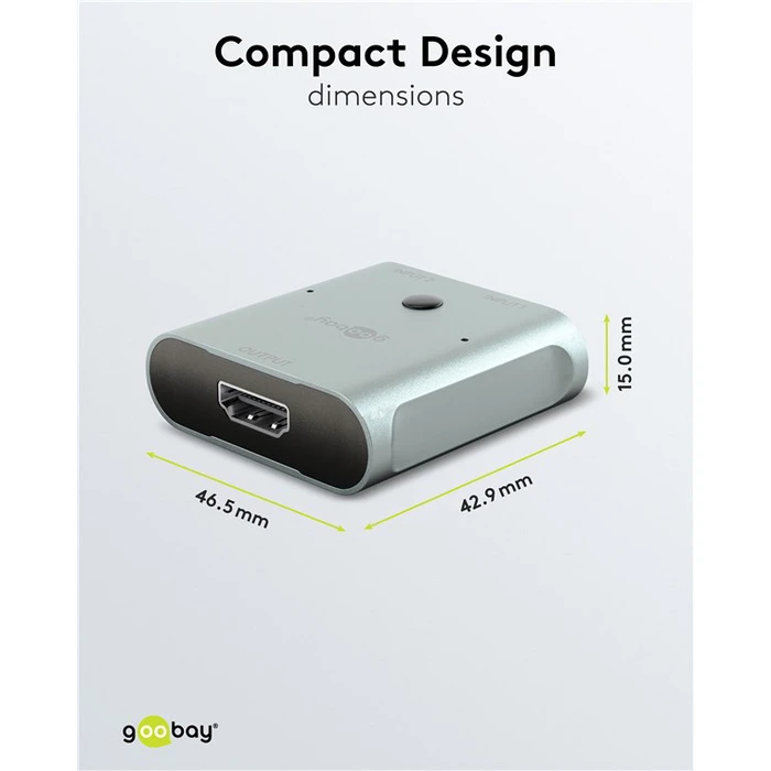 GOOBAY HDMI switch 77791 2 σε 1 8K 60Hz γκρι