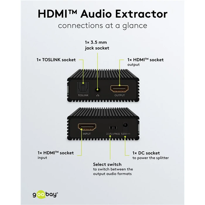 GOOBAY HDMI audio extractor 79138
