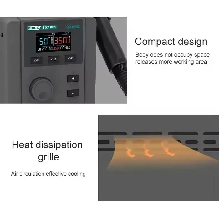 QUICK σταθμός θερμού αέρα QUICK857 Pro