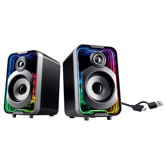 POWERTECH Speakers PT 1575 RGB Bluetooth USB USB C