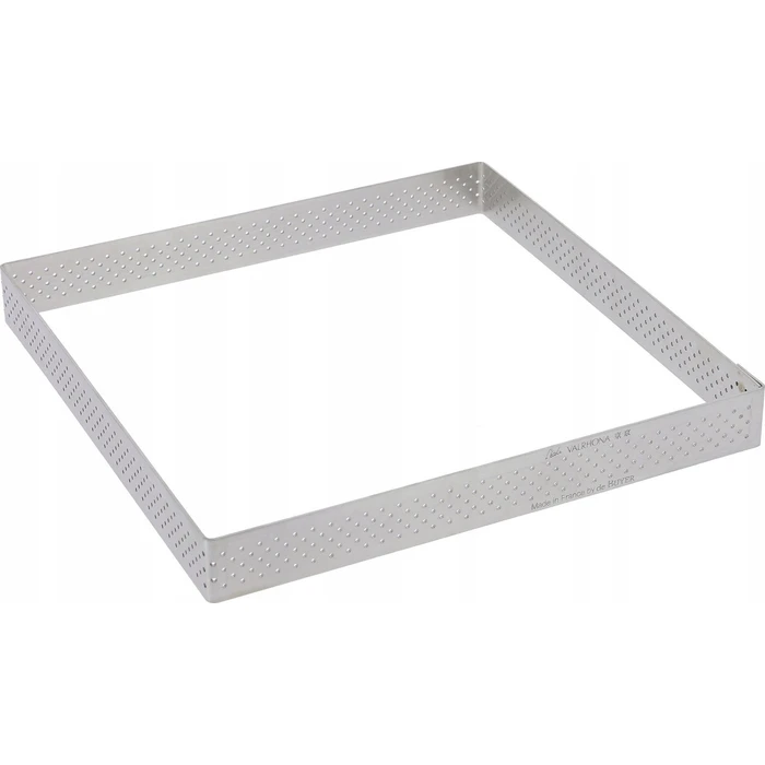 De Buyer Perforated Stainless Steel Square Tart Form 17.5 x 17.5 x 2 cm (3099.23)