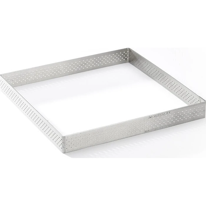 De Buyer Perforated Stainless Steel Square Tart Form 17.5 x 17.5 x 2 cm (3099.23)