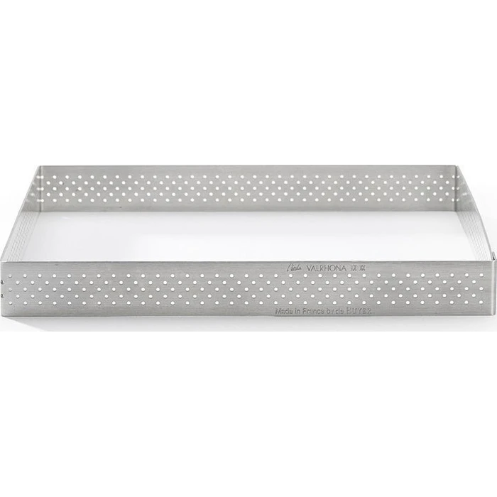 De Buyer Perforated Stainless Steel Square Tart Form 17.5 x 17.5 x 2 cm (3099.23)