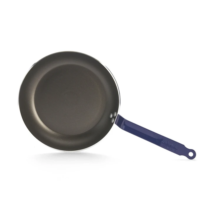 deBuyer Choc Resto Non-Stick Forged Aluminium Induction Frying Pan Blue/Silver 28 cm (8440.28)