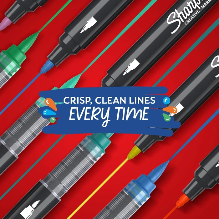 Sharpie Kreativmarker Round Tip Acrylic Markers 5-pack (purple / blue / light green)