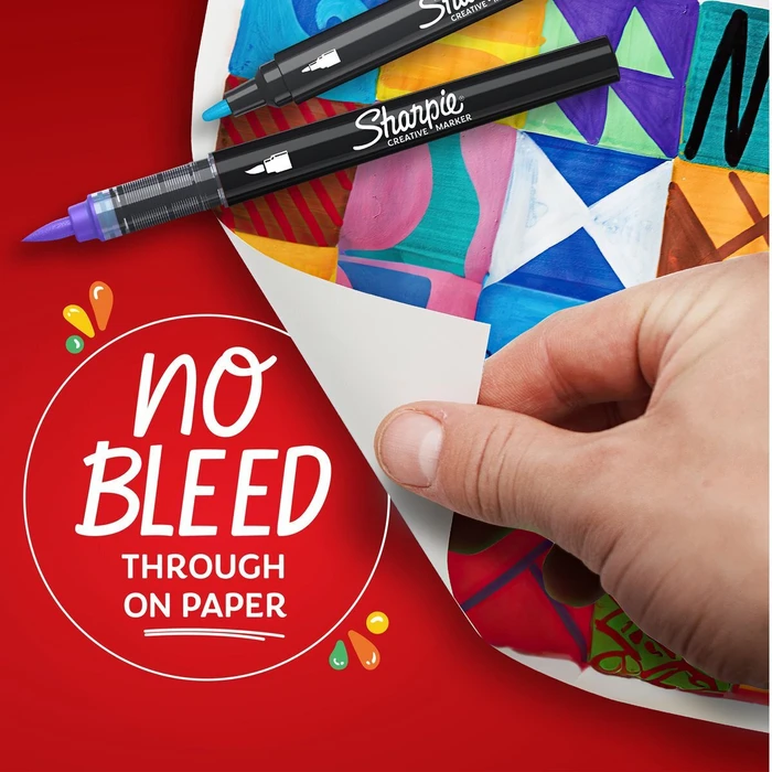 Sharpie Kreativmarker Round Tip Acrylic Markers 5-pack (purple / blue / light green)